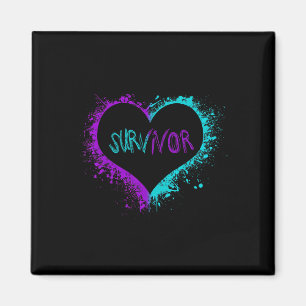 Suizidbewusstsein Shirt Überleben Suizidbewusstsei Magnet