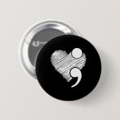 Suizidbewusstsein - Suizidprävention Button (Vorne & Hinten)
