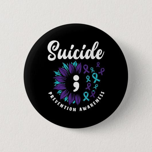 Suizidbewusstsein Unterstützung der Suizidpräventi Button (Vorderseite)