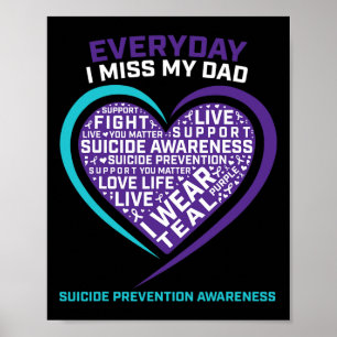 Suizidbewusstsein Vater Frauen Selbstmordpräventio Poster