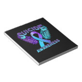 Suizidgedanken und Selbstmordprävention durch die Notizblock (angewinkelt)