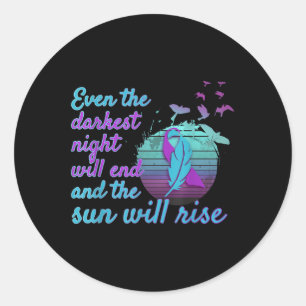 Suizidgedankenverhütung Sie _3 Runder Aufkleber