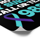 Suizidprävention 988 Hotline - im Gedächtnis der L Poster (Ecke)