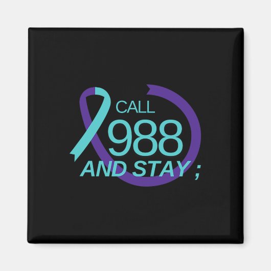 Suizidprävention 988 Suizidprävention Depresi Magnet (Vorne)