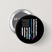 Suizidprävention American Flag Awareness Ribbon Button (Vorne & Hinten)