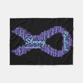 Suizidprävention Aufklärung Monat Band mit Str. Fleecedecke (Vorderseite (Horizontal))