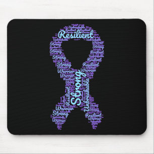 Suizidprävention Aufklärung Monat Band mit Str. Mousepad