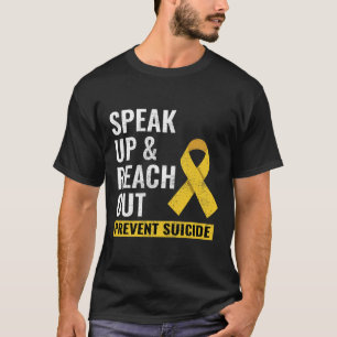 Suizidprävention Aufklärung Tag Gelbe Schleife T-Shirt