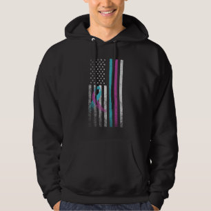 Suizidprävention Awareness Ribbon American Hoodie