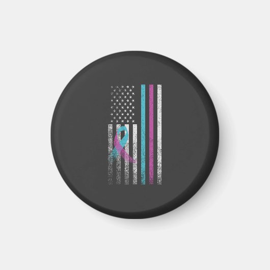 Suizidprävention Awareness Ribbon American Magnet (Vorne)