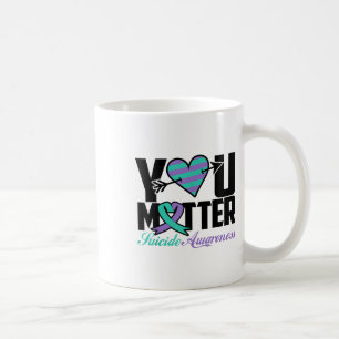 Suizidprävention Bewusstsein Aquamarines Lila Band Kaffeetasse