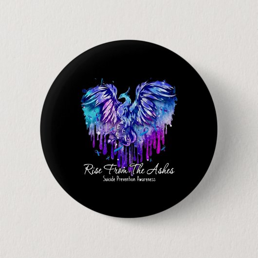 Suizidprävention Bewusstsein aus - Phoenix - Button (Vorderseite)