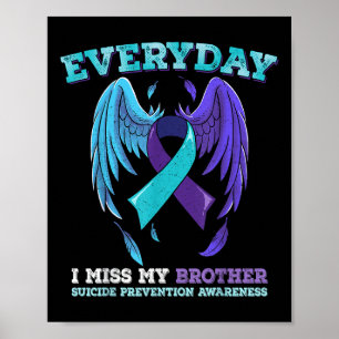 Suizidprävention Bewusstsein Bruder Poster