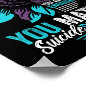 Suizidprävention Bewusstsein, dass Sie es wert sin Poster (Ecke)