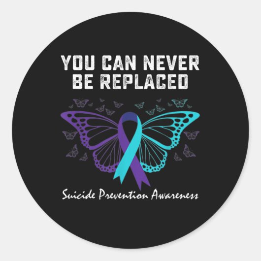 Suizidprävention Bewusstsein, dass Sie niemals zur Runder Aufkleber (Vorderseite)
