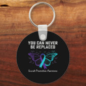 Suizidprävention Bewusstsein, dass Sie niemals zur Schlüsselanhänger (Rückseite)