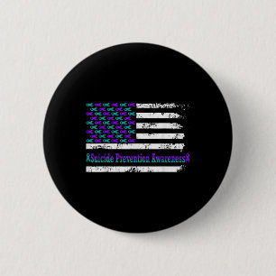 Suizidprävention Bewusstsein der USA Flagge Amerik Button