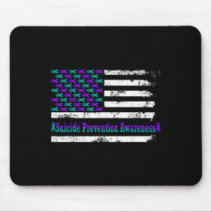 Suizidprävention Bewusstsein der USA Flagge Amerik Mousepad