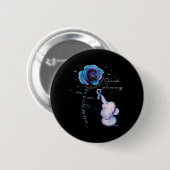 Suizidprävention Bewusstsein Elephant Sonnenblume Button (Vorne & Hinten)