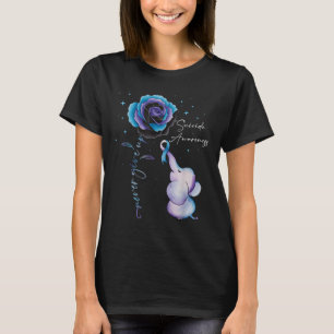 Suizidprävention Bewusstsein Elephant Sonnenblume T-Shirt