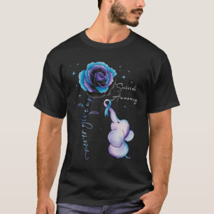 Suizidprävention Bewusstsein Elephant Sonnenblume  T-Shirt