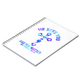 Suizidprävention Bewusstsein Er sieht dich Matte Notizblock (Linke Seite)