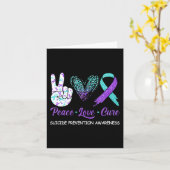 Suizidprävention Bewusstsein Frieden Liebe Heilung Karte (Gelbe Blume)