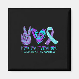 Suizidprävention Bewusstsein Frieden Liebe Hoffnun Magnet