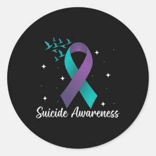 Suizidprävention Bewusstsein für die psychische Ge Runder Aufkleber