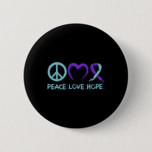 Suizidprävention Bewusstsein für Frieden Liebe Hof Button
