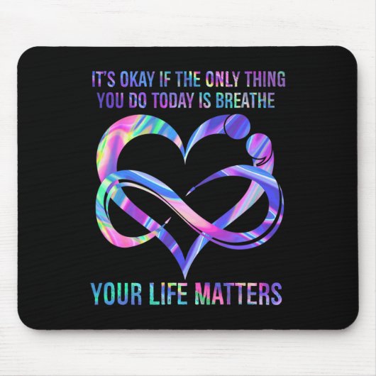 Suizidprävention Bewusstsein für Ihre Lebensproble Mousepad (Vorne)