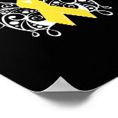 Suizidprävention Bewusstsein Gelbes Multiband-Butt Poster (Ecke)