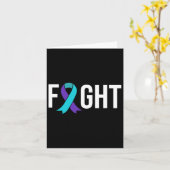 Suizidprävention Bewusstsein Lila Aquamariner Kohl Karte (Gelbe Blume)