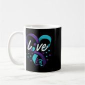 Suizidprävention Bewusstsein Live-Liebe Semicolon Kaffeetasse (Links)
