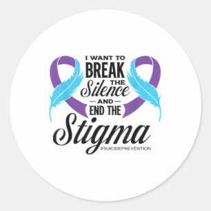 Suizidprävention Bewusstsein Monat 988 Psychische  Runder Aufkleber