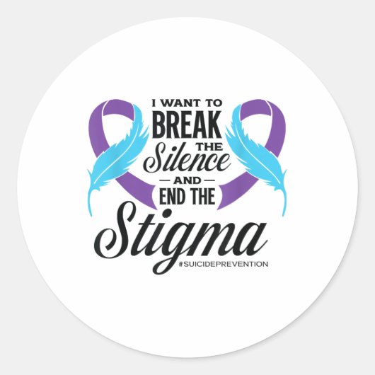 Suizidprävention Bewusstsein Monat 988 Psychische  Runder Aufkleber (Vorderseite)