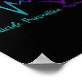 Suizidprävention Bewusstsein Monat Semikolon Herz Poster (Ecke)