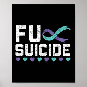 Suizidprävention Bewusstsein psychische Gesundheit Poster