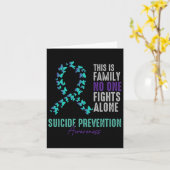 Suizidprävention Bewusstsein Schmetterling Aquamar Karte (Gelbe Blume)