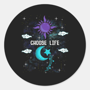 Suizidprävention Bewusstsein Semicolon Choose Life Runder Aufkleber