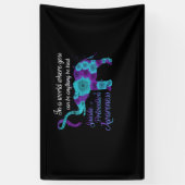 Suizidprävention Bewusstsein Sonnenblumen-Elefant Banner (Vertikal)