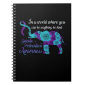 Suizidprävention Bewusstsein Sonnenblumen-Elefant Notizblock (Vorderseite)