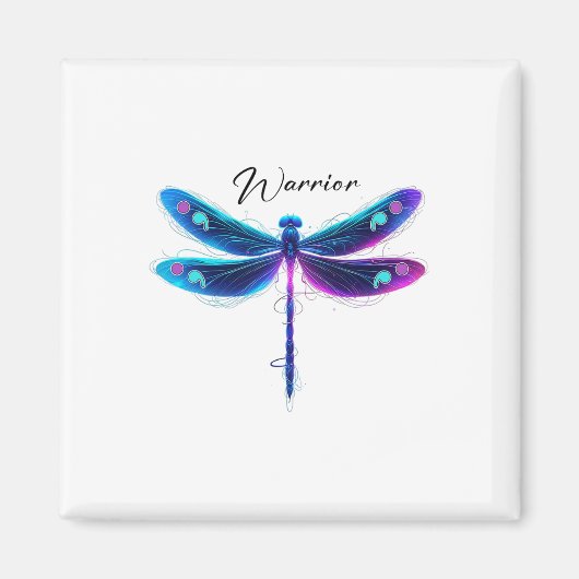 Suizidprävention Bewusstsein Warrior Dragonfly Sem Magnet (Vorne)