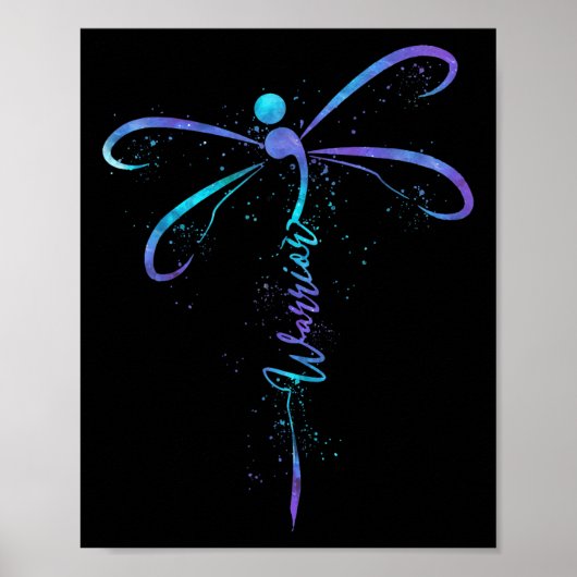 Suizidprävention Bewusstsein Warrior Dragonfly Sem Poster (Vorne)