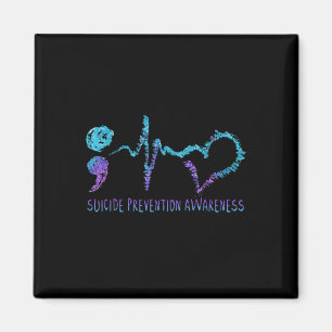 Suizidprävention Bewusstsein Woche Shirt Herzschla Magnet
