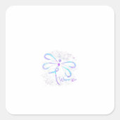 Suizidprävention - Bewusstseinsbildung Dragonfly Quadratischer Aufkleber (Vorderseite)