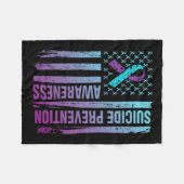 Suizidprävention Bewusstseinsbildung Suizid Us Fleecedecke (Vorderseite (Horizontal))