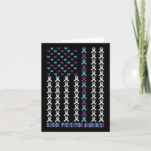 Suizidprävention Bewusstseinsbildung Überlebenshil Karte (Vorderseite)