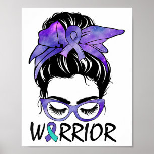 Suizidprävention Bewusstseinsbildung Warrior Messy Poster