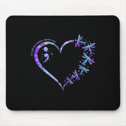 Suizidprävention Bewusstseinsbildung Woche Herz Se Mousepad (Vorne)
